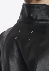 Maison Margiela Laminated Belted Jacket Black S51AM0504M35599_900