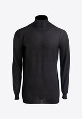 Rick Owens Turtleneck Wool Sweater Black RU02E1626M_09