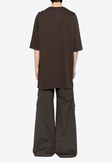 Rick Owens Jumbo Oversized T-shirt Brown RU02E1274JA_78