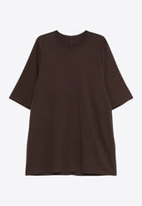 Rick Owens Jumbo Oversized T-shirt Brown RU02E1274JA_78