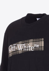 Off-White Flannel Diagonal Skate Logo T-shirt Black OMAA120F25JER00N_1001