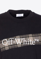 Off-White Flannel Diagonal Skate Logo T-shirt Black OMAA120F25JER00N_1001