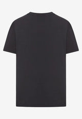 Palm Angels Curved Logo Print T-shirt Black PMAA109F25JER003_1003