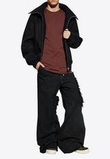 Rick Owens Blixa Dracucollar Zip-Up Wool Jacket Black RR02E1710WSF_09