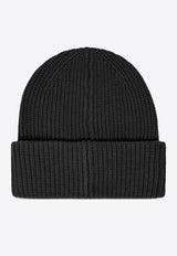 PINKO Logo Label Ribbed Beanie Black 105993A2Z4_Z99