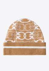 PINKO Jacquard Logo Beanie Beige 105991A2YO_MZ2