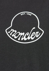Moncler Logo Print Crewneck T-shirt Charcoal K20918C0001389AJS_998