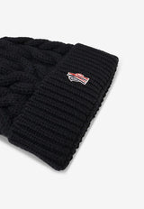Moncler Cable Knit Wool Beanie Black K20983B00013M1172_999