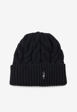 Moncler Cable Knit Wool Beanie Black K20983B00013M1172_999