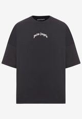 Palm Angels Curved Logo Oversized T-shirt Black PMAA10BF25JER001_1003