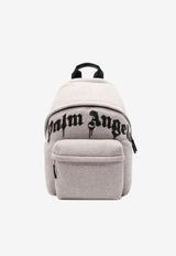 Palm Angels Graffiti-Logo Backpack Gray PMNB024F25FLE002_0810