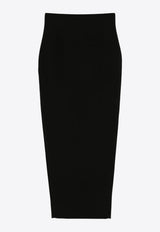 Rick Owens Dirt Pillar Maxi Pencil Skirt Black RP02E4344WST_09