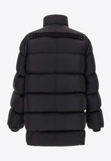 Rick Owens Funnel Neck Quilted Parka Black RU02E1791NPD3_09