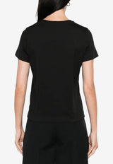 Moncler Embroidered-Cursive Logo T-shirt Charcoal K20938C0000589AJS_998