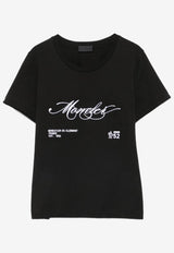 Moncler Embroidered-Cursive Logo T-shirt Charcoal K20938C0000589AJS_998