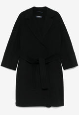 S Max Mara Arona Wool Belted Coat Black 2529016071600ARONA_013
