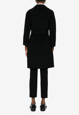 S Max Mara Arona Wool Belted Coat Black 2529016071600ARONA_013
