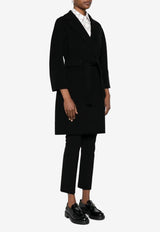 S Max Mara Arona Wool Belted Coat Black 2529016071600ARONA_013