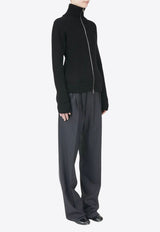 Maison Margiela Funnel Neck Zip-Up Cardigan Black S29HP0039M13181_900