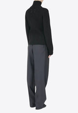 Maison Margiela Funnel Neck Zip-Up Cardigan Black S29HP0039M13181_900