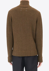 Maison Margiela High-Neck Zip-Up Cardigan Olive SI1HA0013S17781_728F