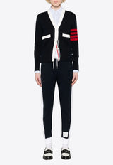 Thom Browne Name Tag Patch Drawstring Track Pants Navy FJQ123A03037_415