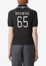 Thom Browne 65 Jersey Intarsia Polo T-shirt Gray FKP127AY2001_025