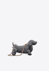 Thom Browne Hector Baguette Suede Shoulder Bag Gray FAP503AL0037_035