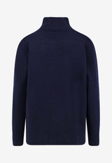 Alessandro Aste Celine High-Neck Sweater Blue 8WO19MID NAVY_Blue_35066020