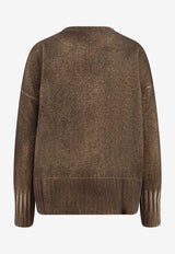 Alessandro Aste Zambira Wool-Blend Sweater Brown 8WO65SP09_Golden_35065913