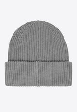 PINKO Logo Label Ribbed Beanie Gray 105993A2Z4_II2