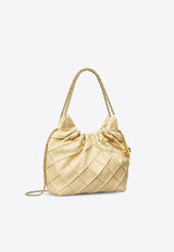 Tory Burch Mini Fleming Leather Hobo Bag Yellow 162451700_Vanilla Soft Serve_29840384