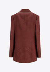 Dries Van Noten Bafya Double-Breasted Patterned Blazer Purple 2520104322350358_Purple_29842858