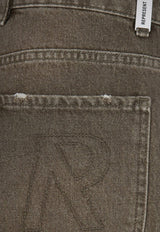Represent Washed Straight-Leg Jeans Olive MLM10033359_WASHED OLIVE_29839763