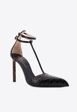 Tom Ford 105 T-strap Python Print Leather Pumps Black W3763LCL516P1N001_Black_30005242