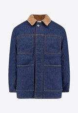 AMI PARIS Padded Denim Jacket Blue UJK834DE0104402_Blue_29844294