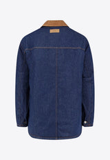 AMI PARIS Padded Denim Jacket Blue UJK834DE0104402_Blue_29844294