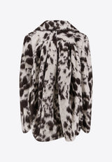 Dries Van Noten Double-Breasted Jacquard Alpaca Wool Blend Coat Brown 2520105402288703_Brown_29843517