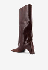 Coperni Bridget 90 Leather Knee-High Boots Brown COPSH03F6064BRW_Brown_35066066