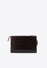 Tom Ford Croc-Embossed Leather Clutch Bag Brown H0500LCL439S1B087_Brown_29840056