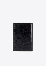 Tom Ford Croc-Embossed Leather Long Wallet Black Y0420LCL439G1N001_Black_29839293