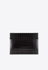 Tom Ford Document Holder in Croc-Embossed Leather Black H0692LCL439N1N001_Black_29838869