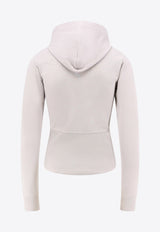 Balenciaga Zip-Up Hooded Logo Sweatshirt Off-white 850427TTVI29012_DIRTY WHITE_30005340