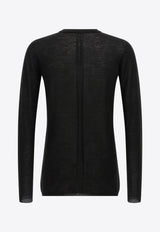 Rick Owens Biker Level Long-Sleeved Sweater Black RU02E1622ML_09