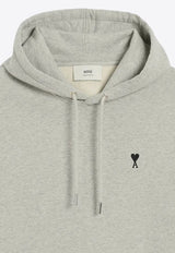 AMI PARIS Ami De Coeur Drawstring Hoodie Gray HSW764730_0951