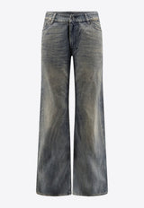 Balenciaga Curved-Waist Faded Jeans Blue 848019TTW763394_Blue giallo_37029897