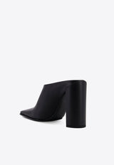 Alaïa 90 Square-Toe Mules in Calf Leather Black AA3M2006I049999_Black_30005043