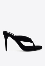 Alaïa 90 Velvet Thong Sandals Black AA3S2005A014999_Black_30005053