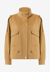 PINKO Crostino Zip-Up Wool-Blend Coats Camel 105341A2XMCAM_Camel_29839600