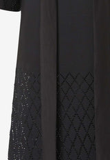 PINKO Lipogramma V-neck Mini Dress Black 105523A2POZ99_Black_29839343